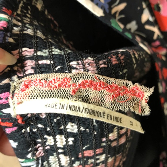 Free People Floral Sun Kissed Summer Swing Dress Womens 12 - Picture 7 of 9